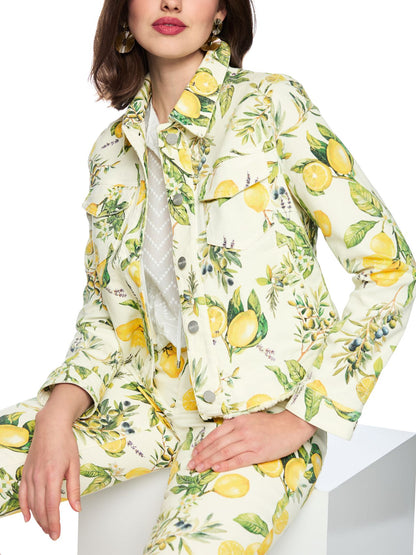 MARC CAIN Jeansjacke mit Zitronen-Print