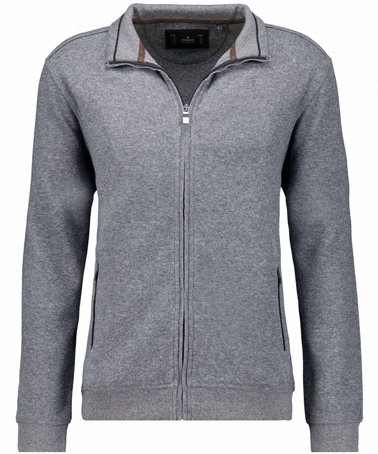 Sweat-Jacke mit Reissverschluss