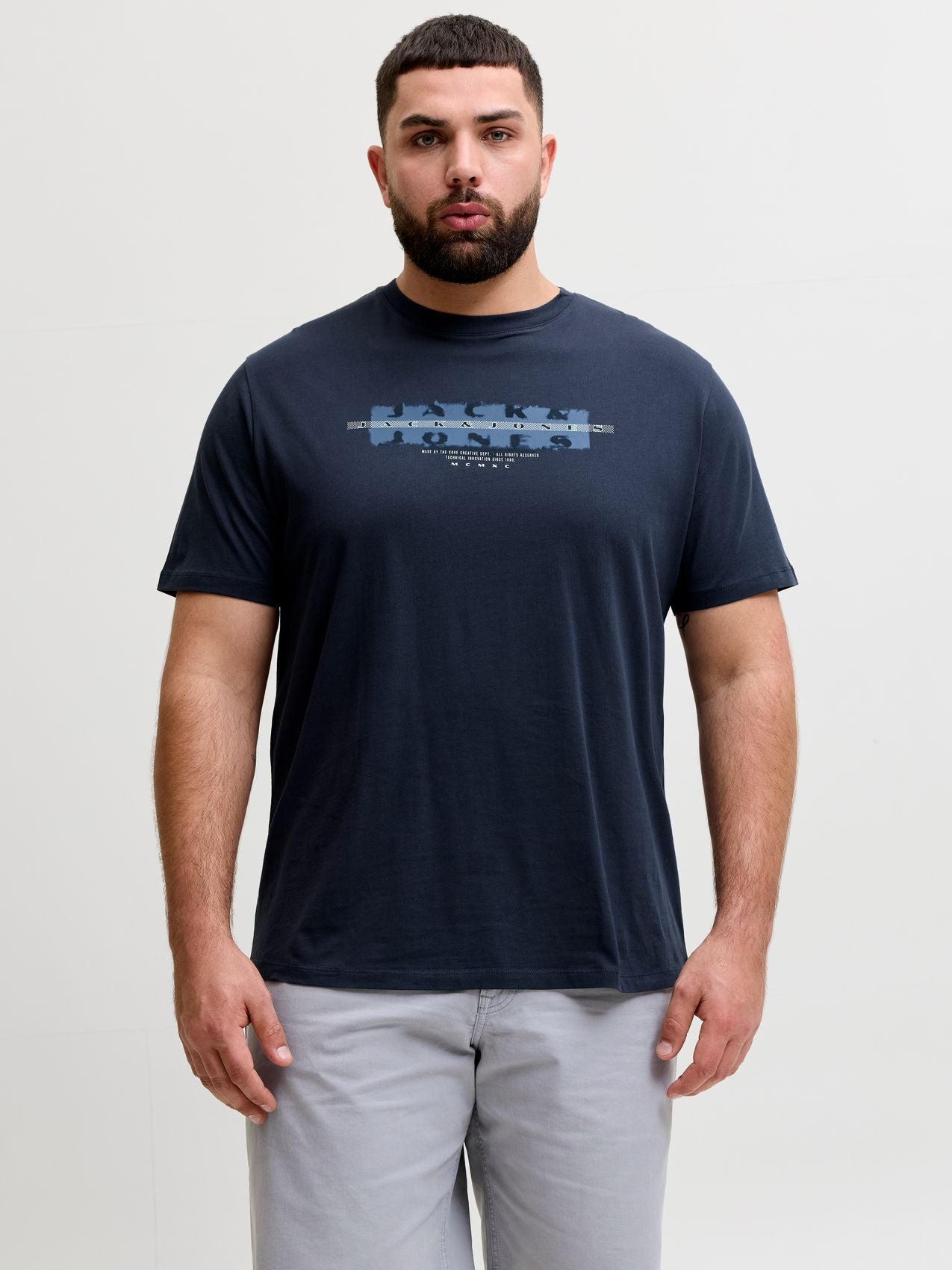 JACK & JONES JCOFUSION FRONT PRINT TEE SS CN FST PLS