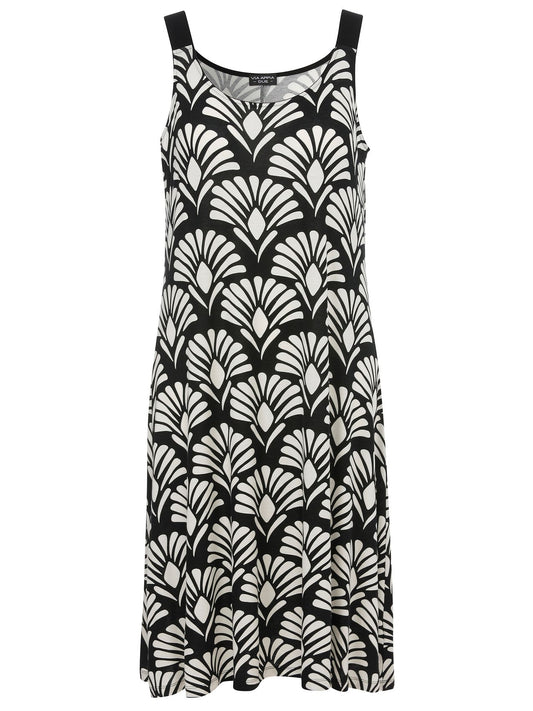 VIA APPIA Kleid Rundhals ohne Arm Druck