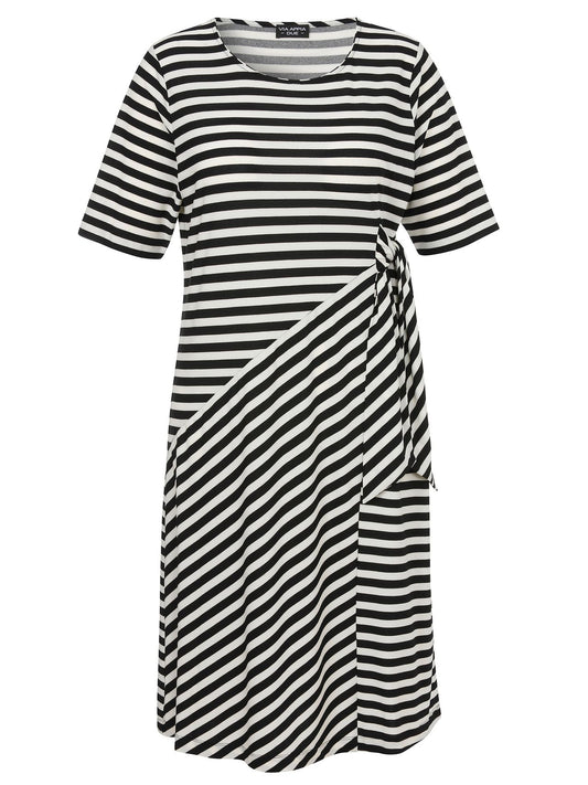 VIA APPIA Kleid Rundhals 1/2 Arm Ringel