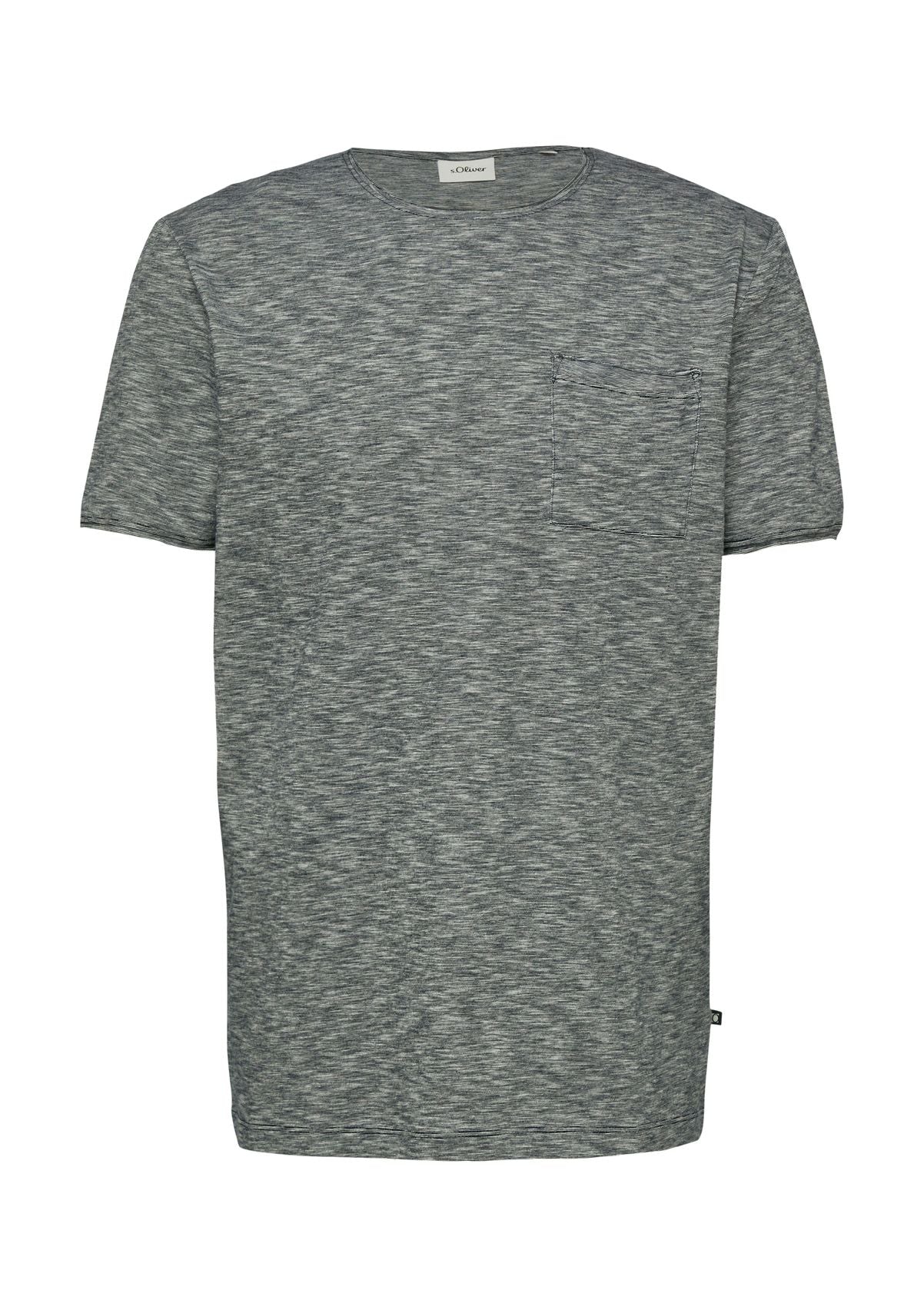 S.OLIVER T-Shirt mit Brusttasche und Rollsaum