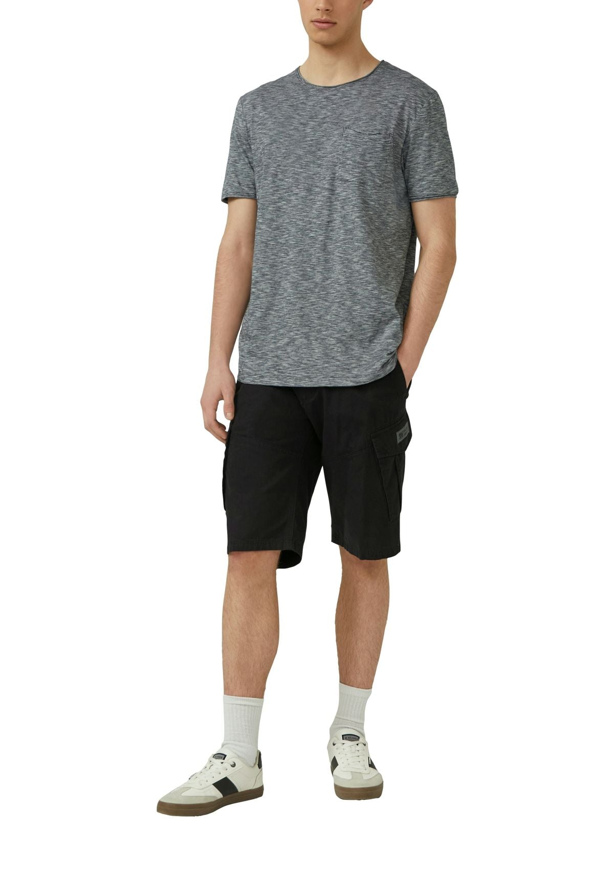 S.OLIVER T-Shirt mit Brusttasche und Rollsaum