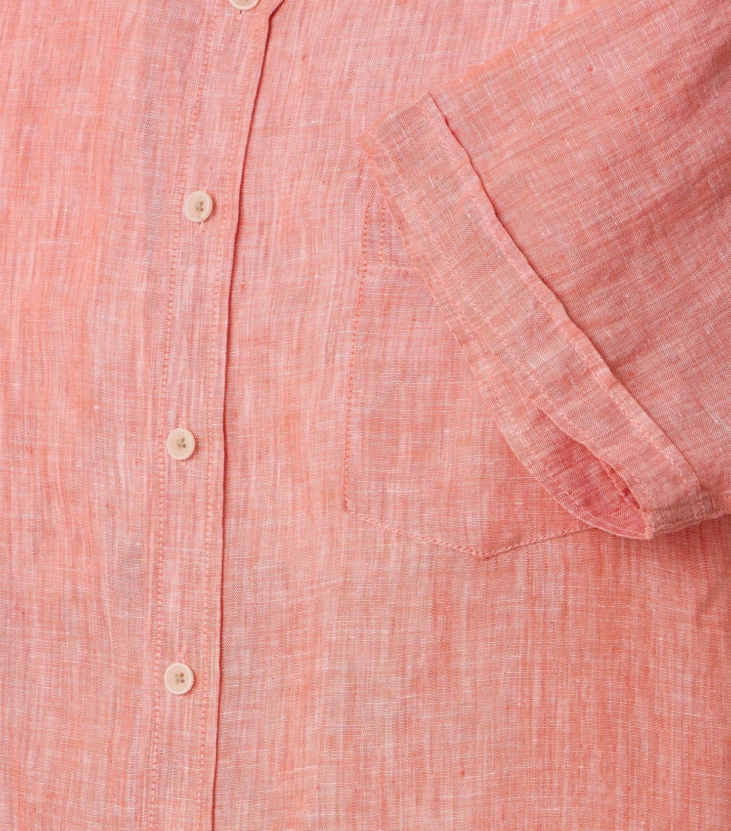 CASA MODA Kurzarm-Leinenhemd mit Button-Down Kragen