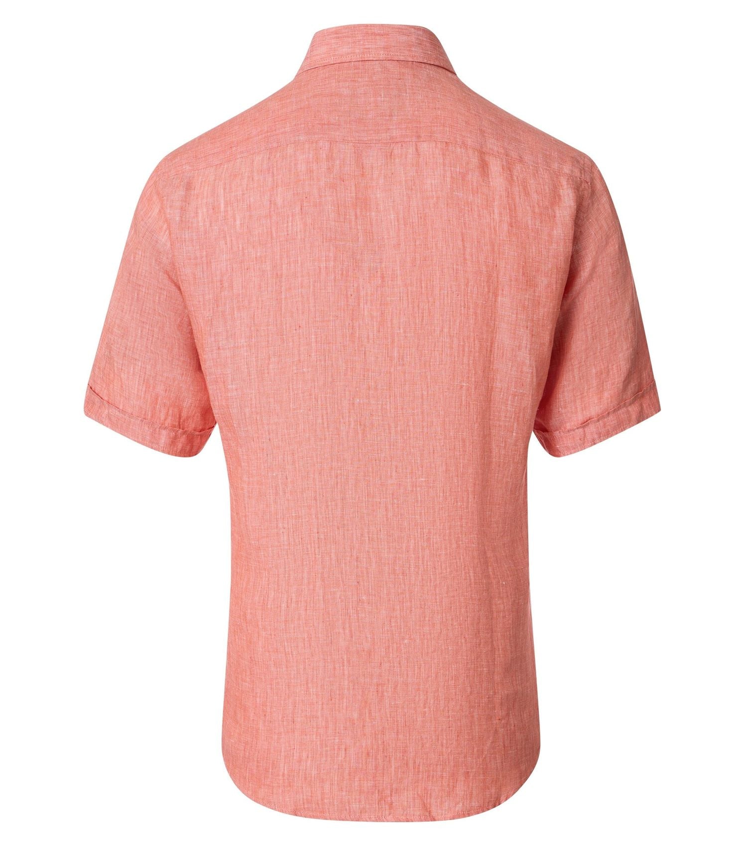 CASA MODA Kurzarm-Leinenhemd mit Button-Down Kragen