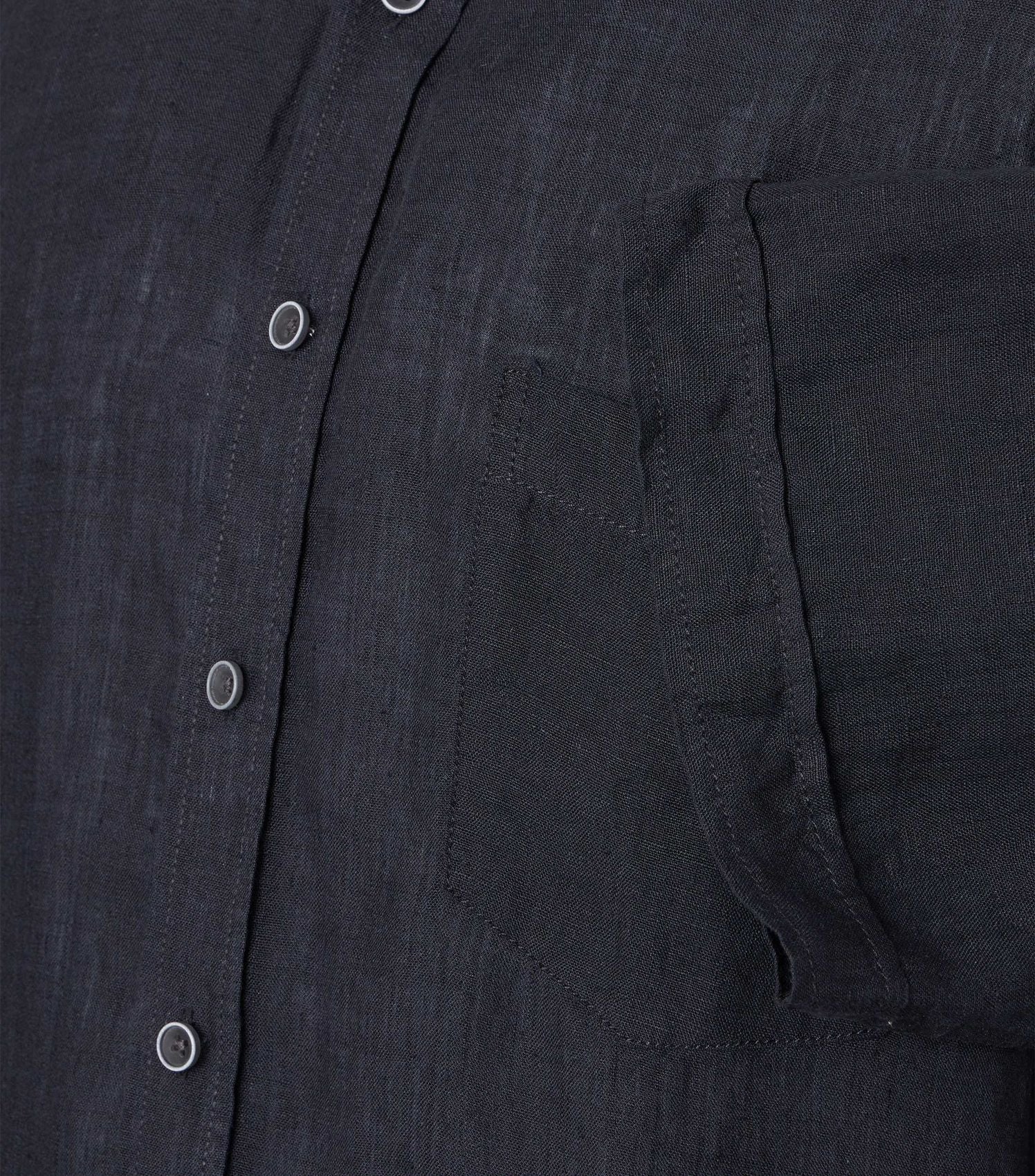 CASA MODA Kurzarm-Leinenhemd mit Button-Down Kragen