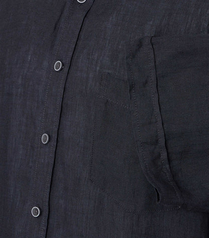 CASA MODA Kurzarm-Leinenhemd mit Button-Down Kragen
