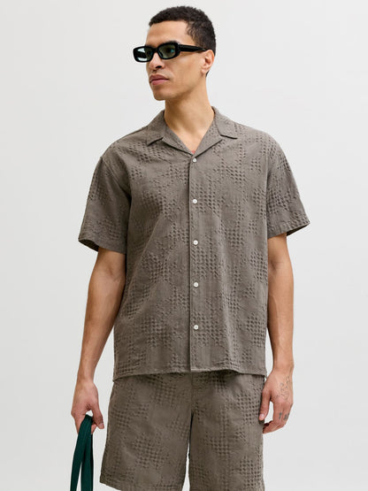 JACK & JONES JORCASSIS JACQUARD RESORT SHIRT SS