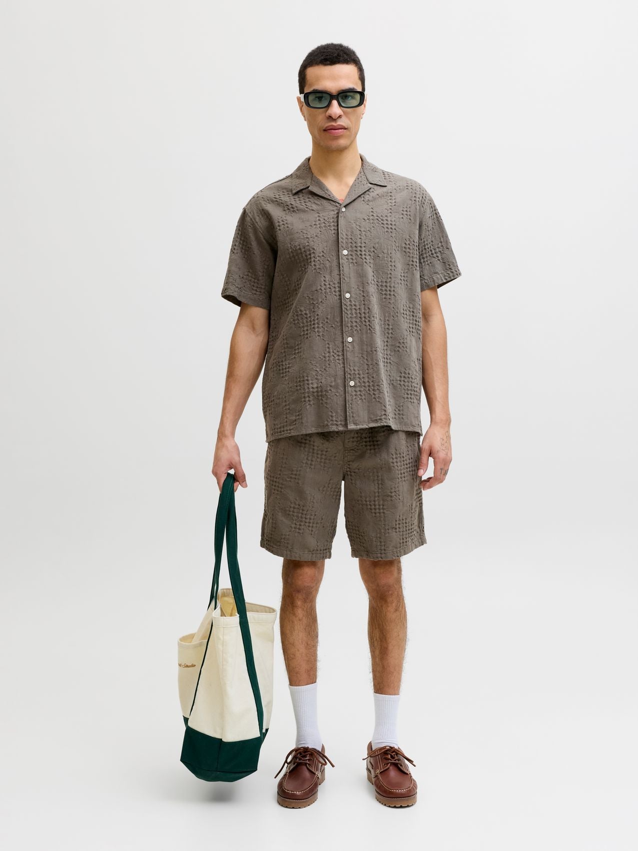 JACK & JONES JORCASSIS JACQUARD RESORT SHIRT SS