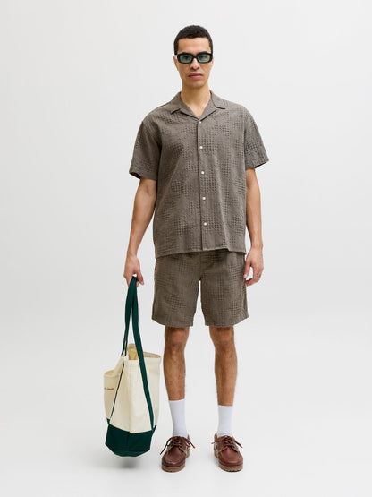 JACK & JONES JORCASSIS JACQUARD RESORT SHIRT SS