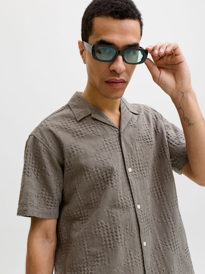 JACK & JONES JORCASSIS JACQUARD RESORT SHIRT SS