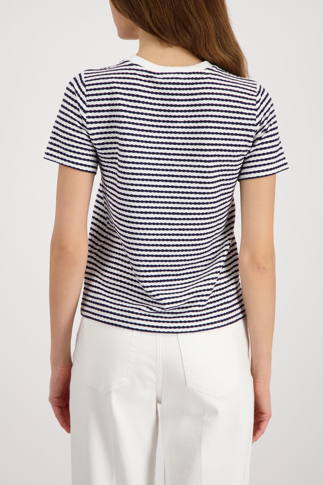 MONARI T-Shirt, marine ringel