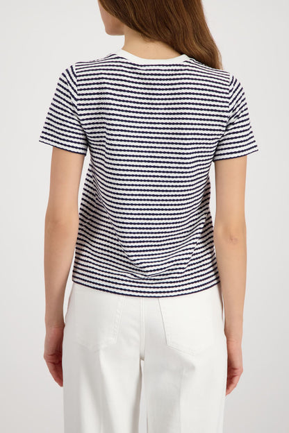MONARI T-Shirt, marine ringel