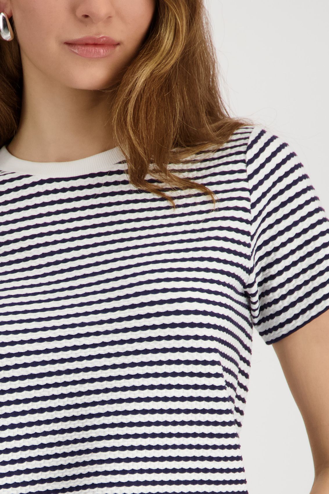 MONARI T-Shirt, marine ringel