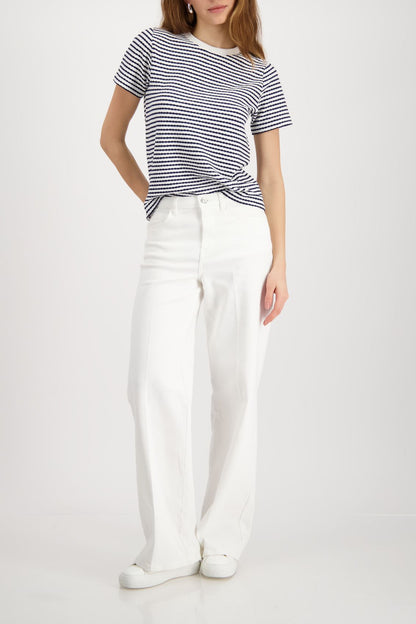 MONARI T-Shirt, marine ringel