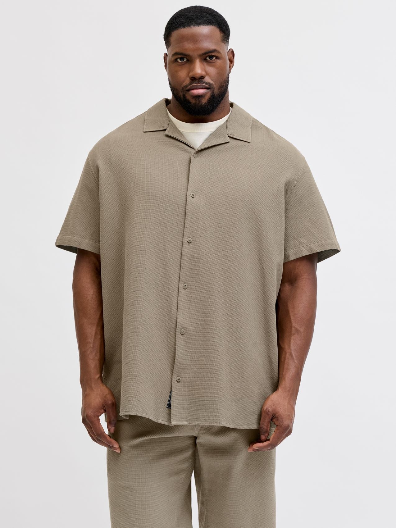 JJGLOBAL WAFFLE RESORT SHIRT SS PLS