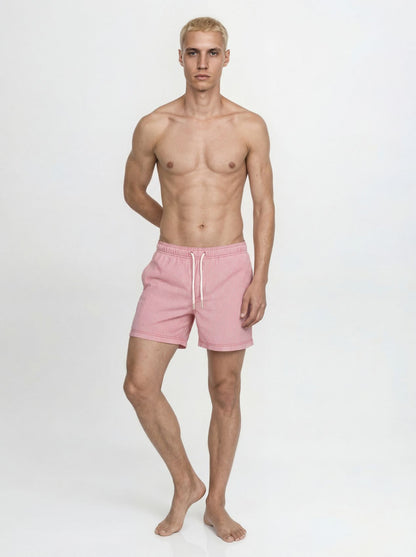 JACK & JONES Gestreifte Badeshorts mit Kordelzug