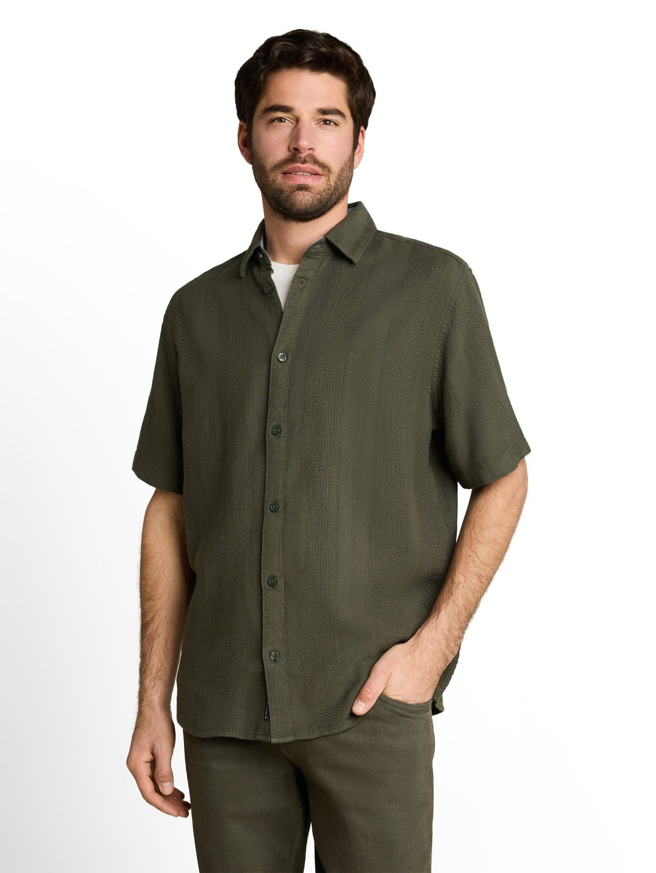 TOM TAILOR Comfort Fit Kurzarmhemd aus Baumwolle