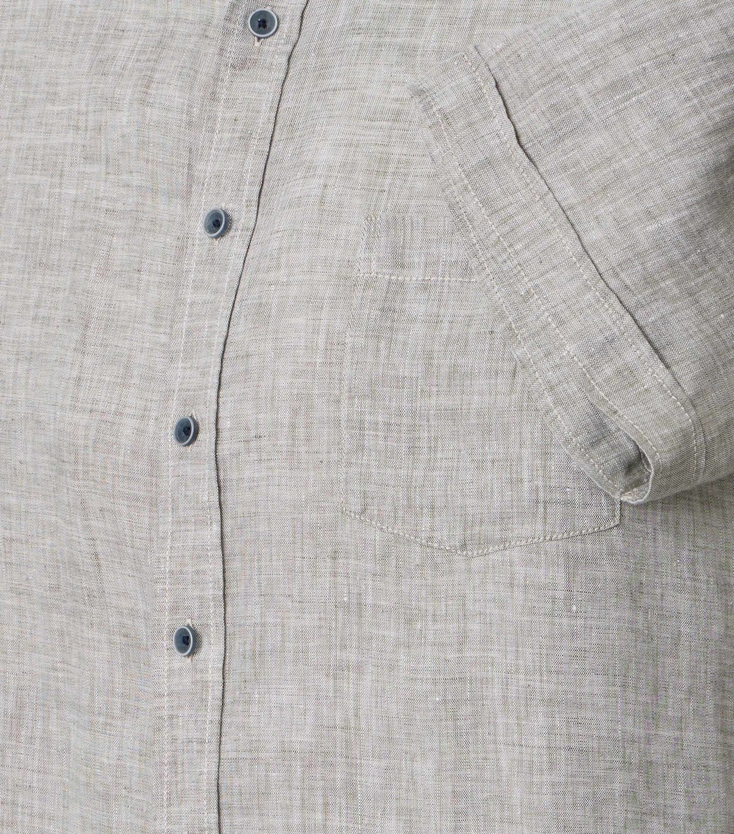 CASA MODA Kurzarm-Leinenhemd mit Button-Down Kragen