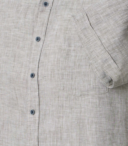 CASA MODA Kurzarm-Leinenhemd mit Button-Down Kragen