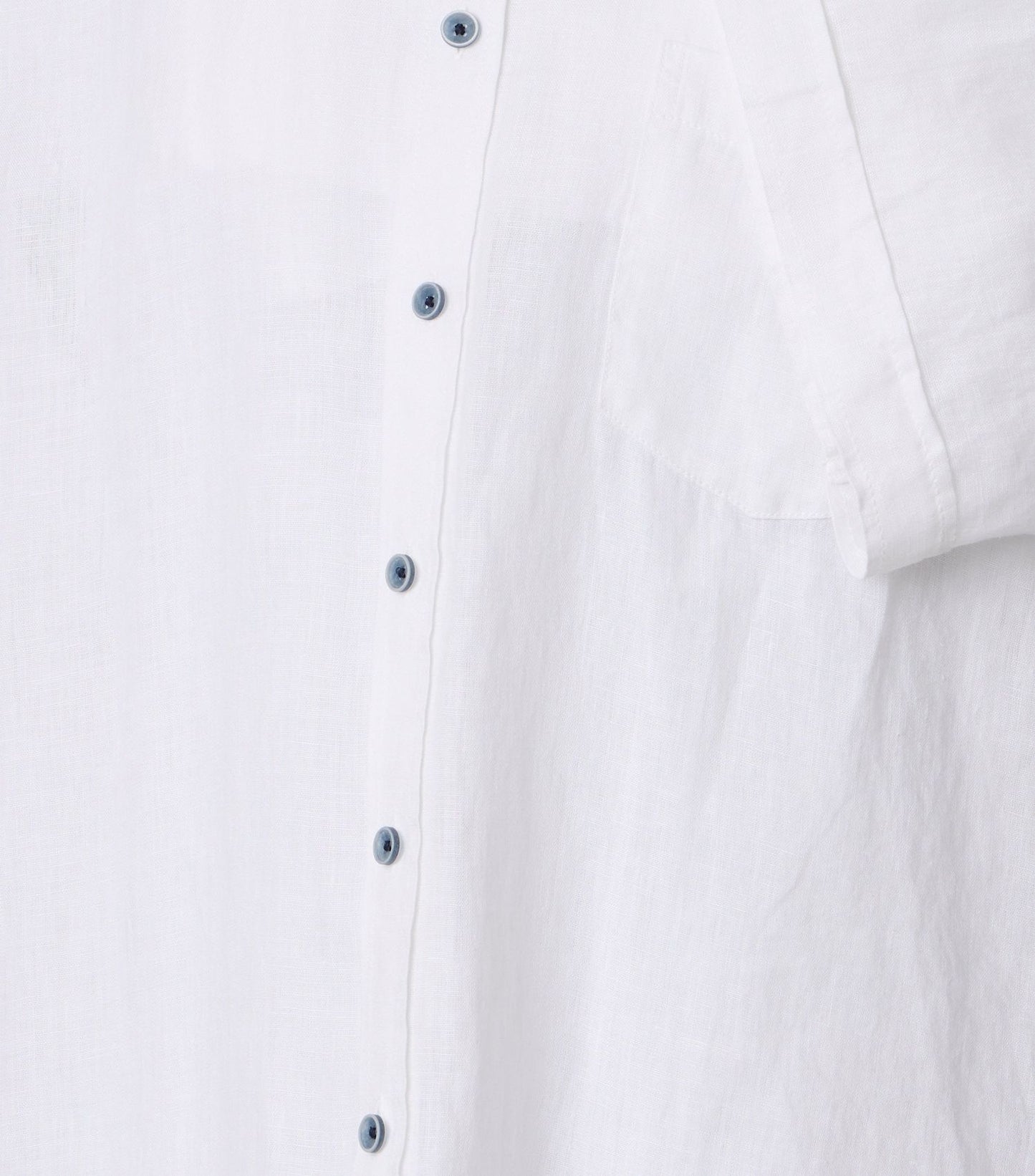 CASA MODA Kurzarm-Leinenhemd mit Button-Down Kragen