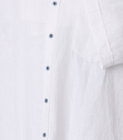 CASA MODA Kurzarm-Leinenhemd mit Button-Down Kragen