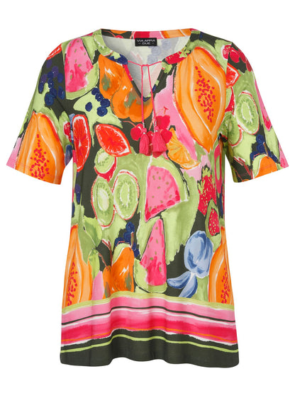 T-Shirt Tunika 1/2 Arm Druck