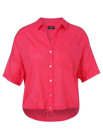 VIA APPIA Bluse Hemdkragen 1/2 Arm überschnittene Schulter 54