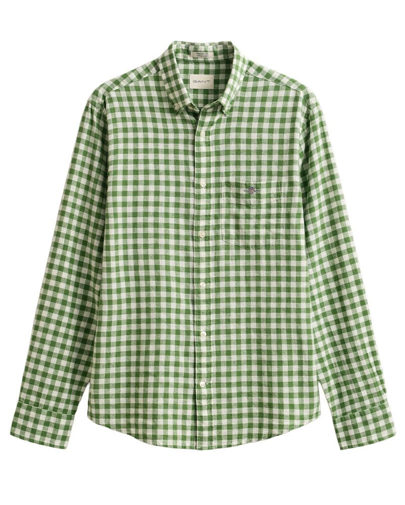 GANT Gingham Hemd aus Leinenmix