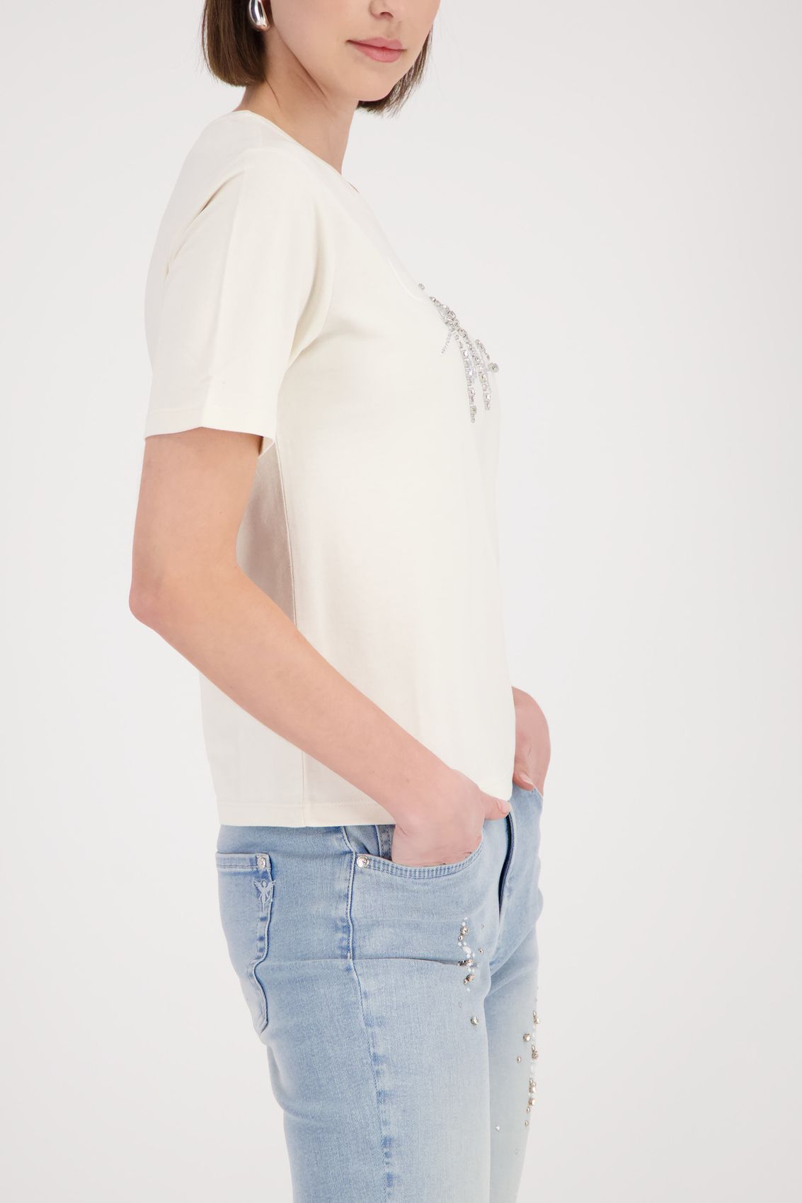 T-Shirt mit Schmuckschrift