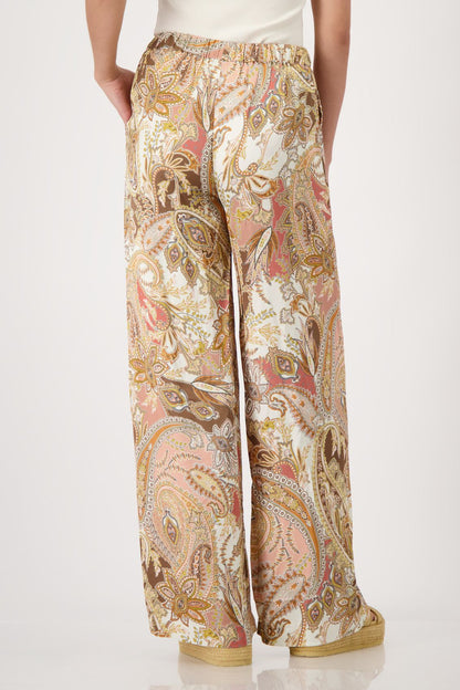 MONARI Hose, mocca gemustert
