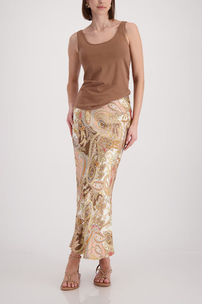 MONARI Rock, mocca gemustert