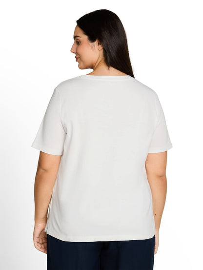 Plus Size - T-Shirt mit Häkel-Detail