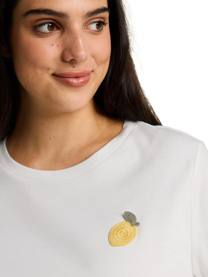 Plus Size - T-Shirt mit Häkel-Detail
