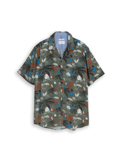 TOM TAILOR Regular Fit Resort Kurzarmhemd aus Viskose XXXL