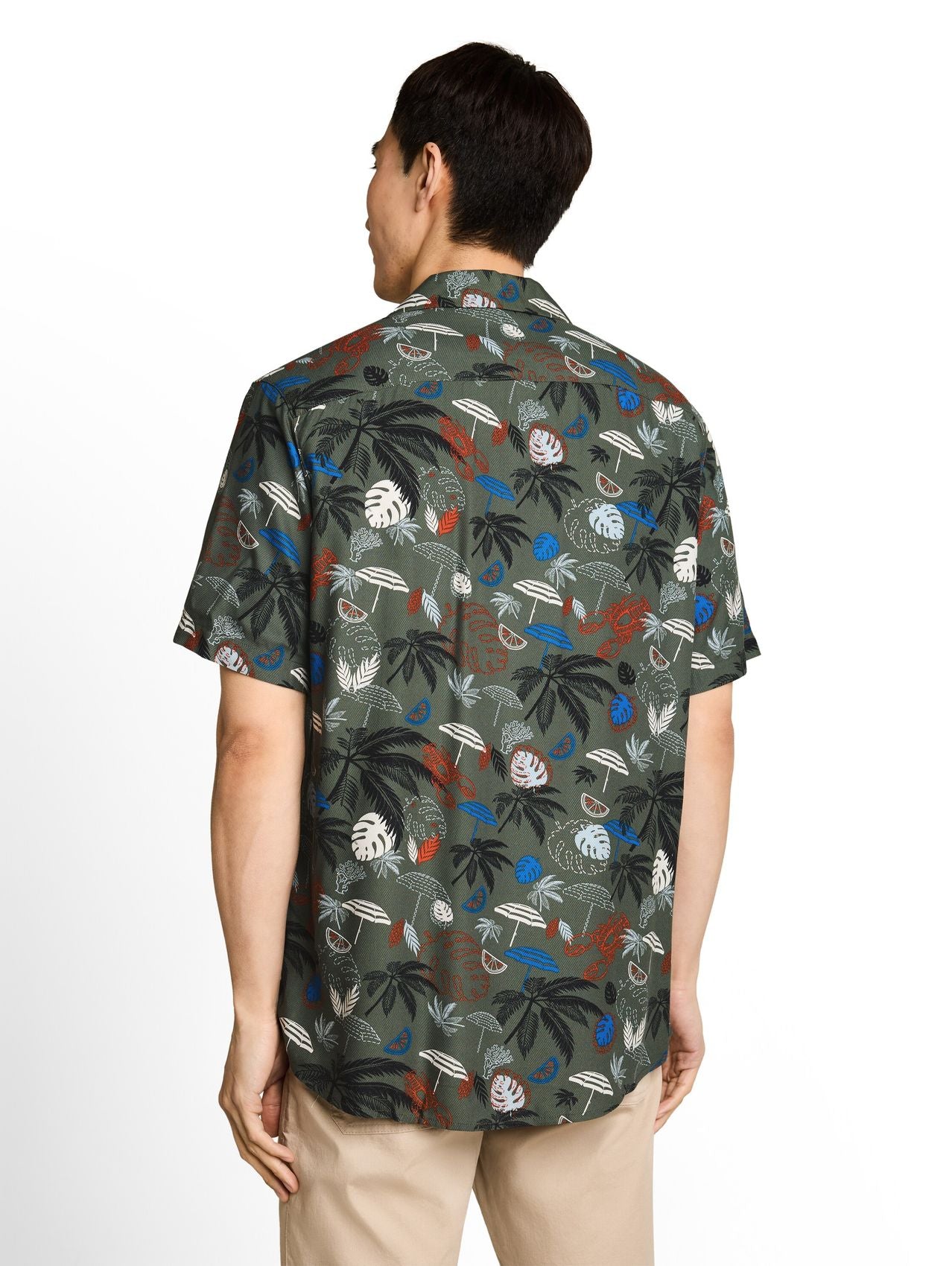 TOM TAILOR Regular Fit Resort Kurzarmhemd aus Viskose