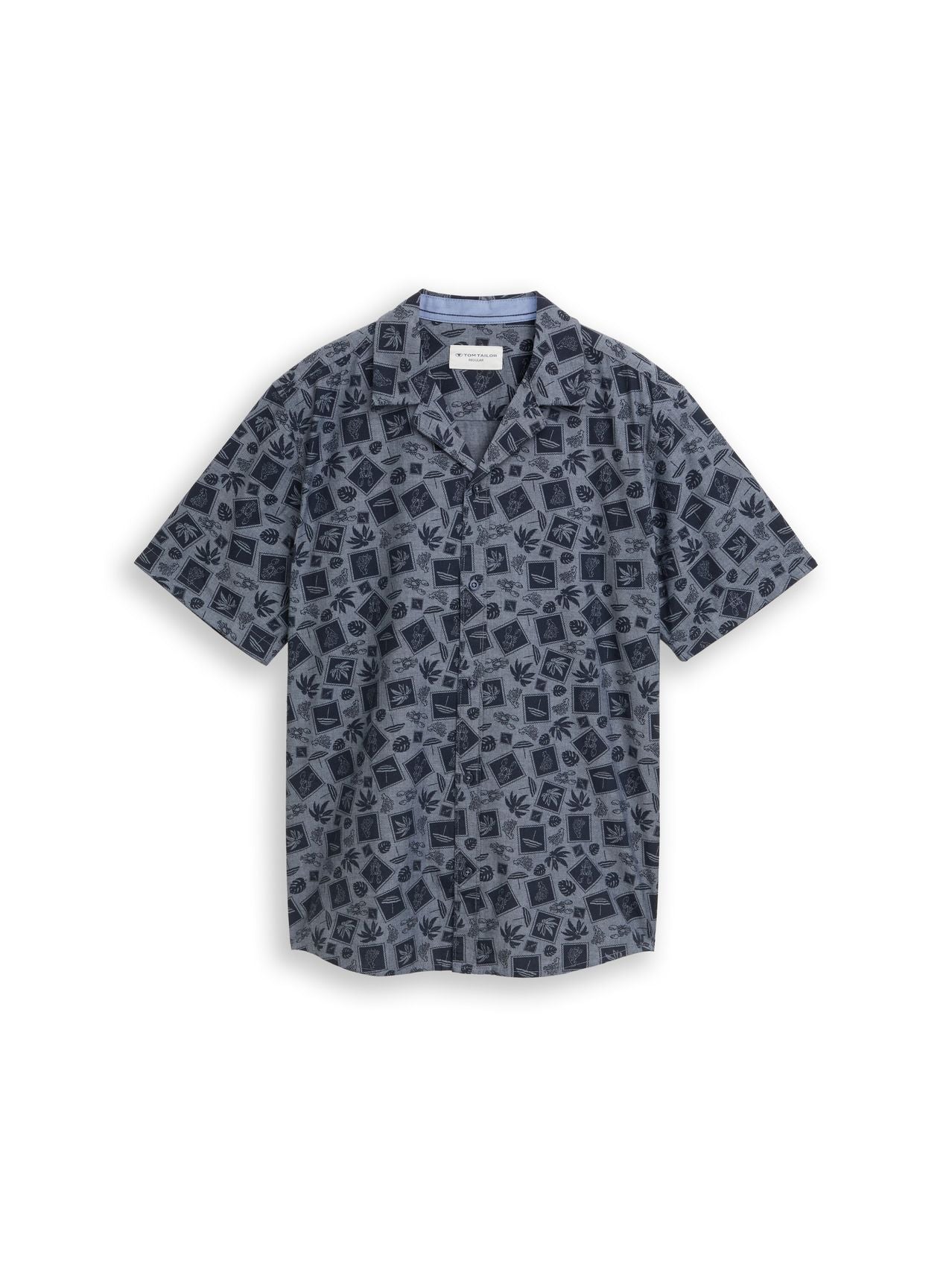 TOM TAILOR Regular Fit Resort Hemd mit Muster L