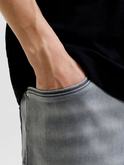 JACK & JONES Jeans-Shorts mit umgeschlagenen Saum