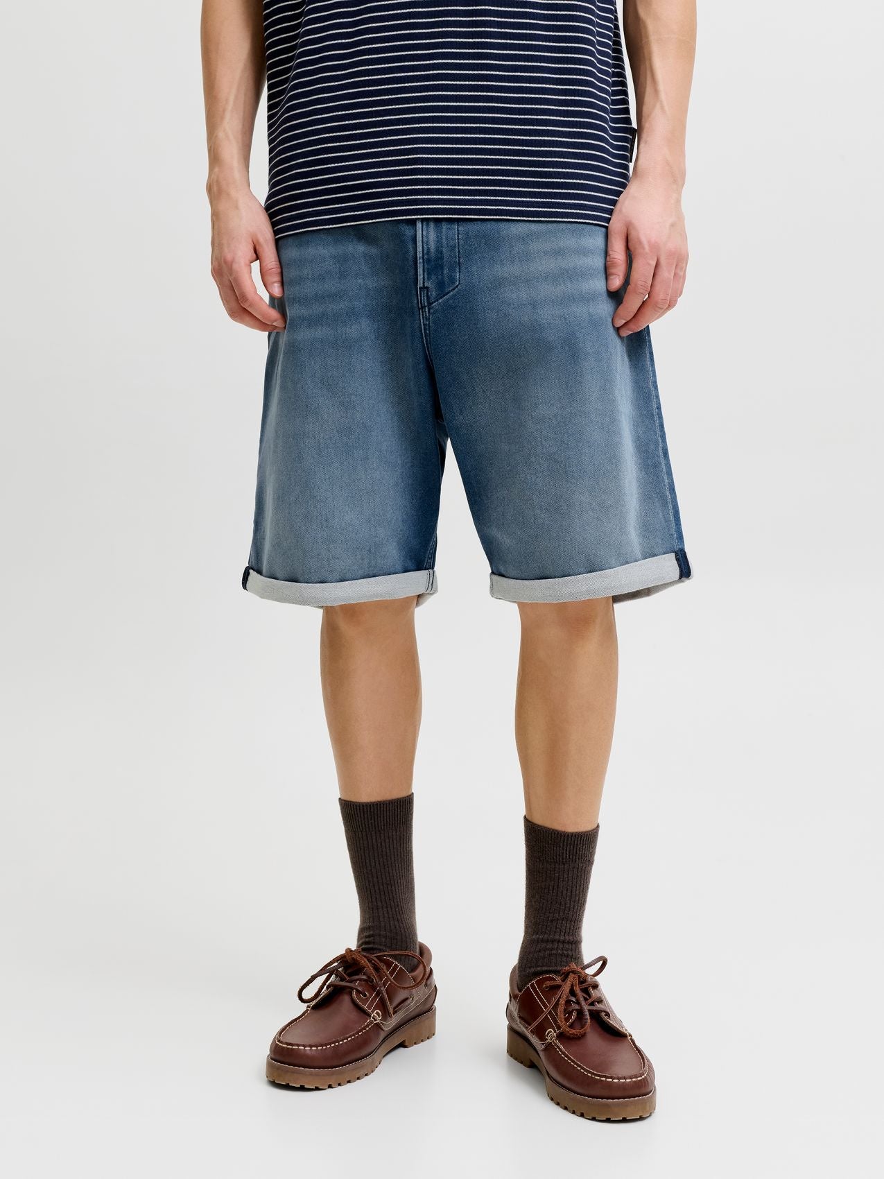 JACK & JONES Jeans-Shorts mit umgeschlagenen Saum