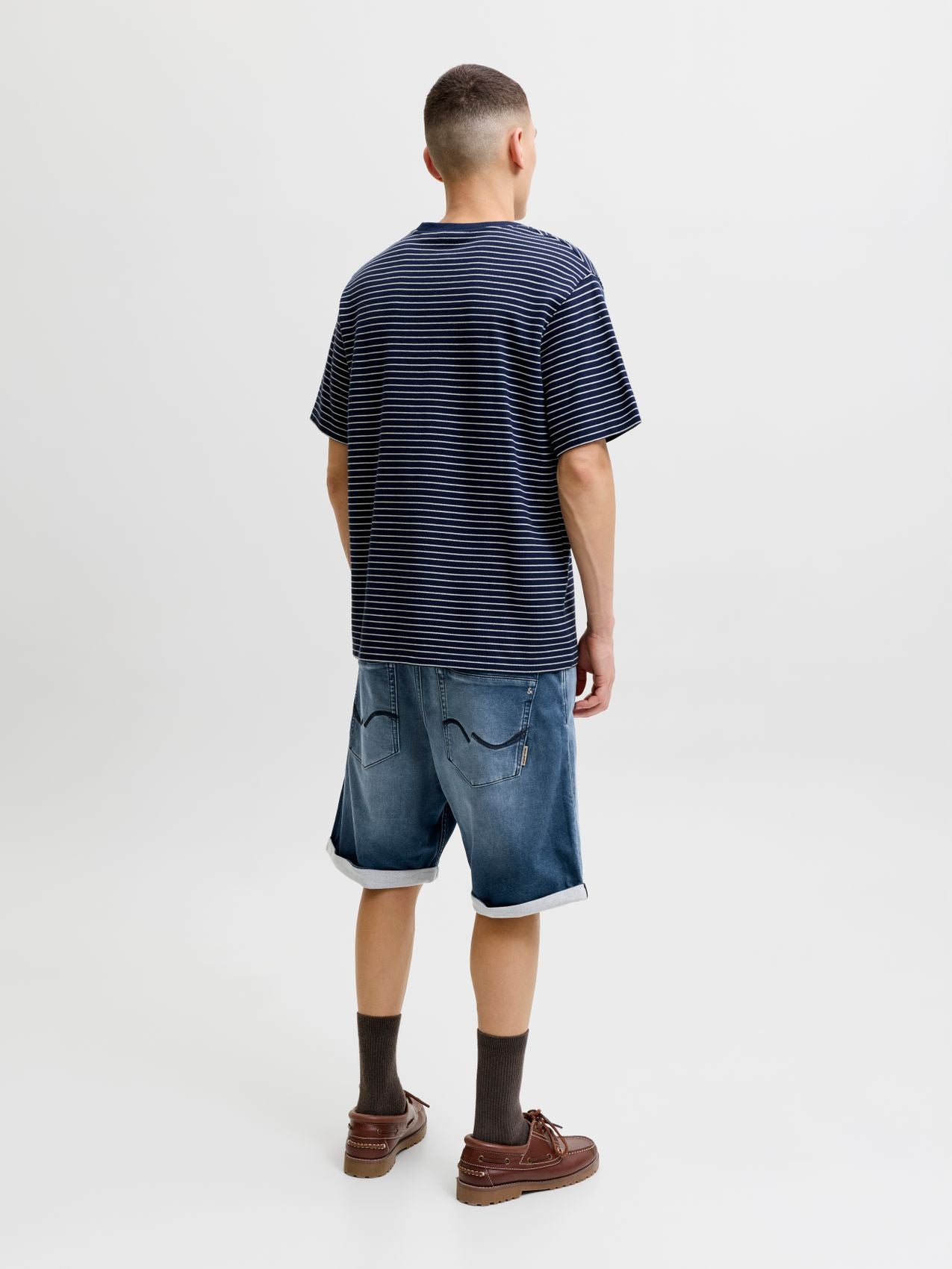 JACK & JONES Jeans-Shorts mit umgeschlagenen Saum