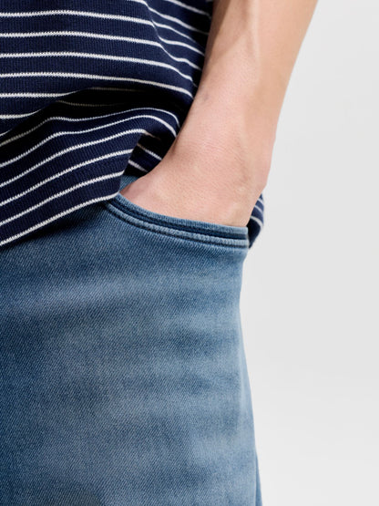 JACK & JONES Jeans-Shorts mit umgeschlagenen Saum
