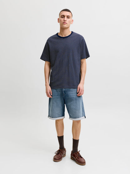 JACK & JONES Jeans-Shorts mit umgeschlagenen Saum