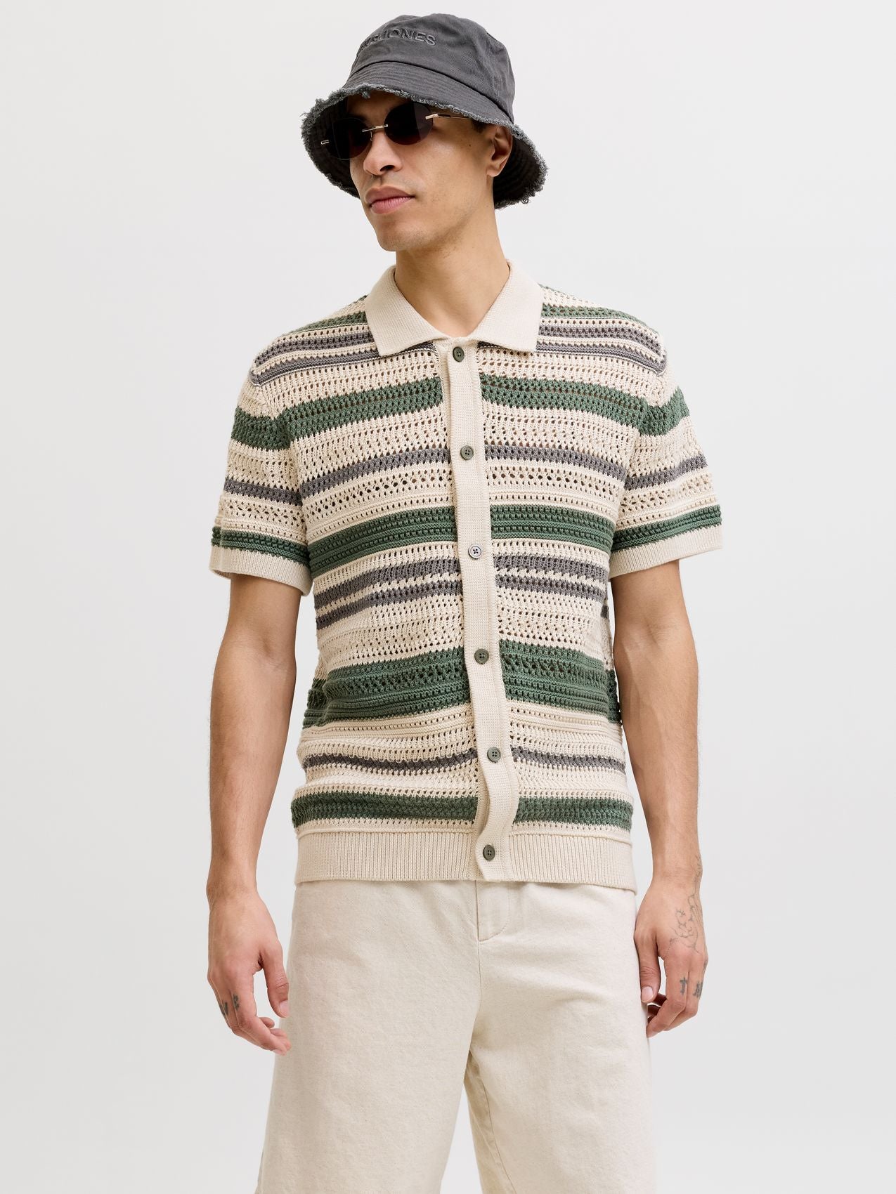 JACK & JONES JPRBLUHAMILTON BUTTON THROUGH POLO SS