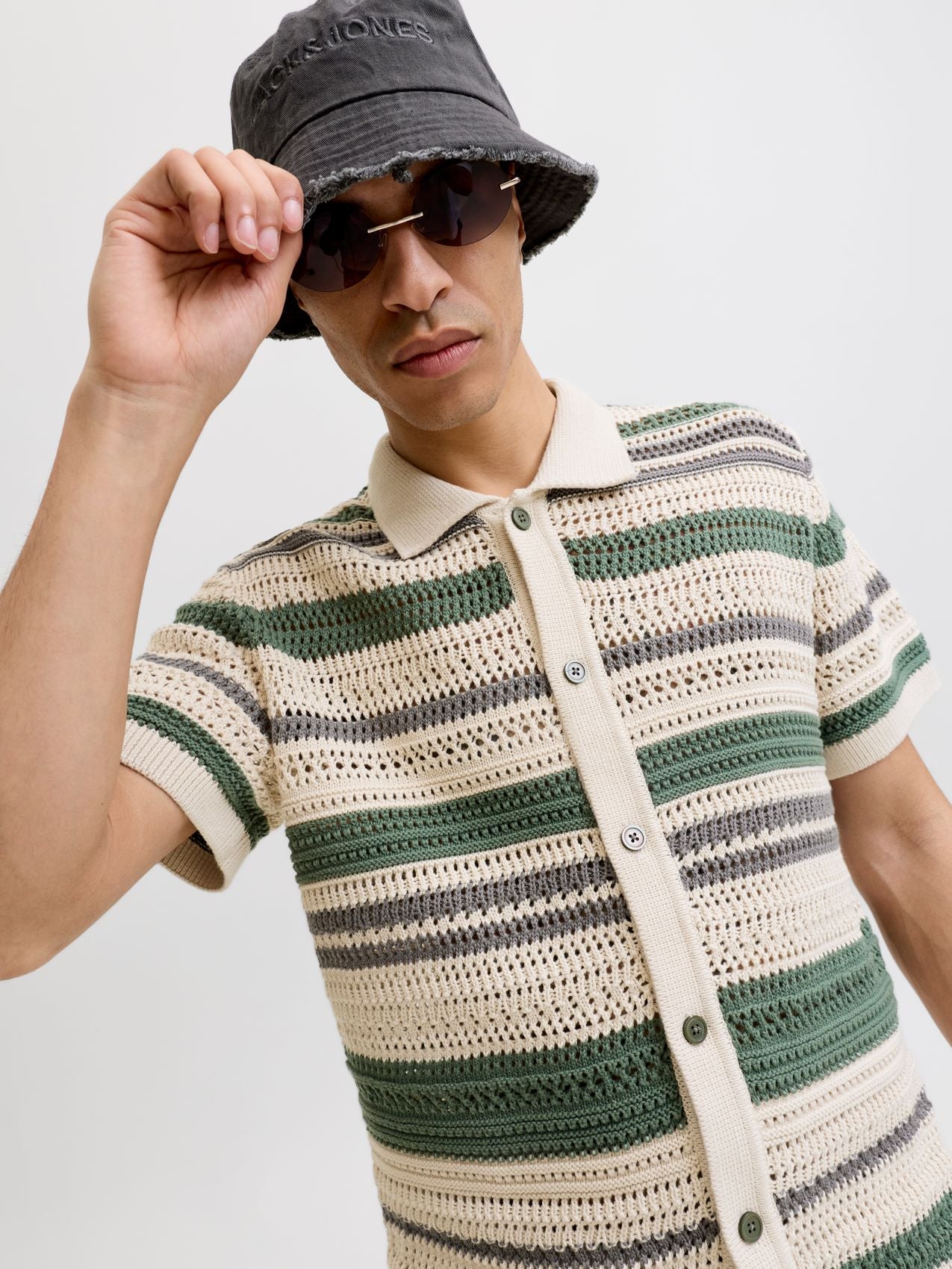 JACK & JONES JPRBLUHAMILTON BUTTON THROUGH POLO SS