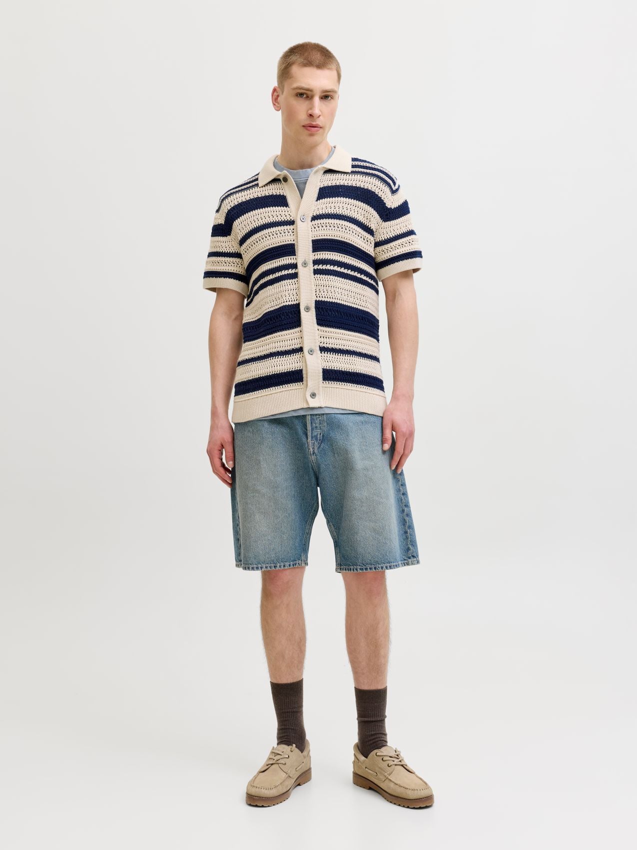 JACK & JONES JPRBLUHAMILTON BUTTON THROUGH POLO SS