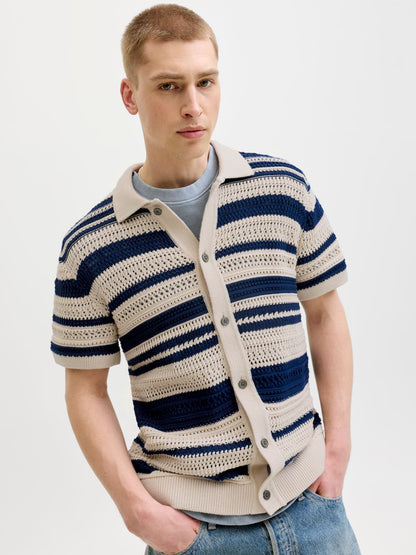 JACK & JONES JPRBLUHAMILTON BUTTON THROUGH POLO SS