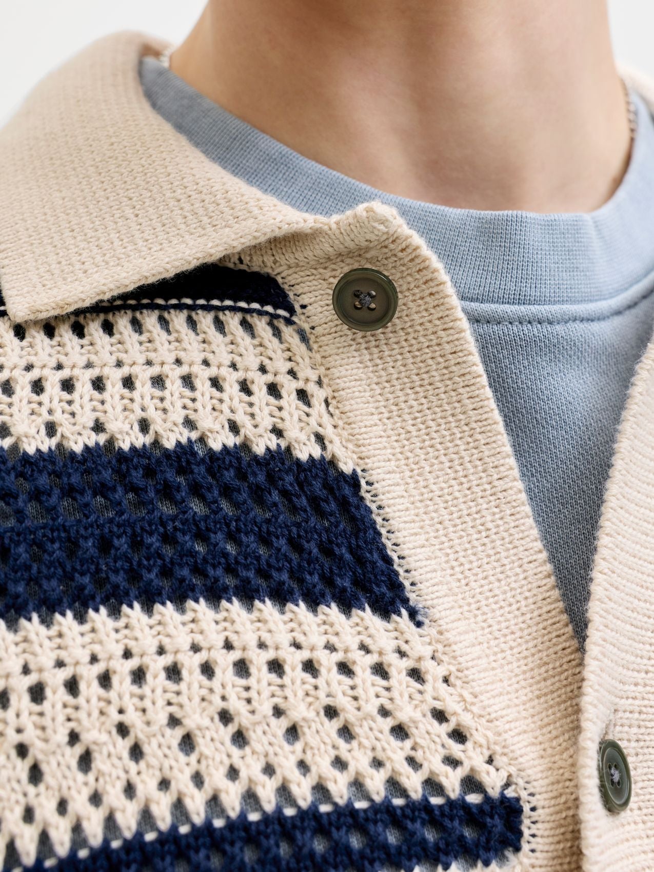 JACK & JONES JPRBLUHAMILTON BUTTON THROUGH POLO SS