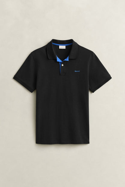 Kontrast Piqué Poloshirt im Regular Fit
