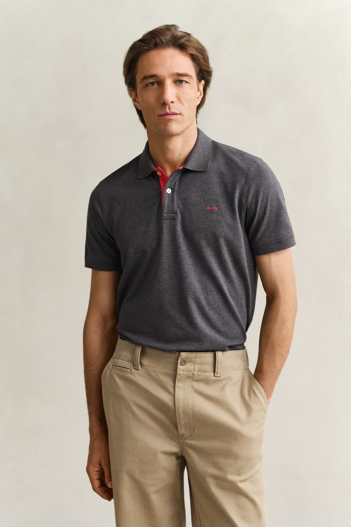 Kontrast Piqué Poloshirt im Regular Fit