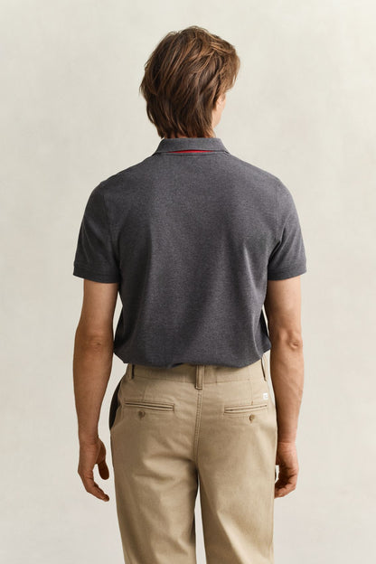 Kontrast Piqué Poloshirt im Regular Fit